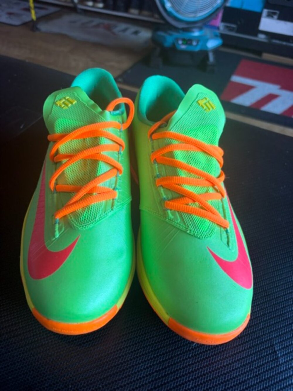 Nike KD 6 Candy Lime Green Yellow Basketball Shoes US Size 6.5Y / Women’s Size 9